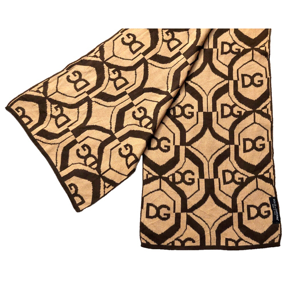 Dolce & Gabbana Brown &Tan Reversible Scarf Pre-owned - Picture 11 of 16